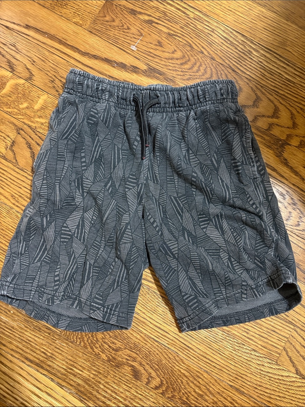Cat & Jack Gray Patterned Drawstring Shorts